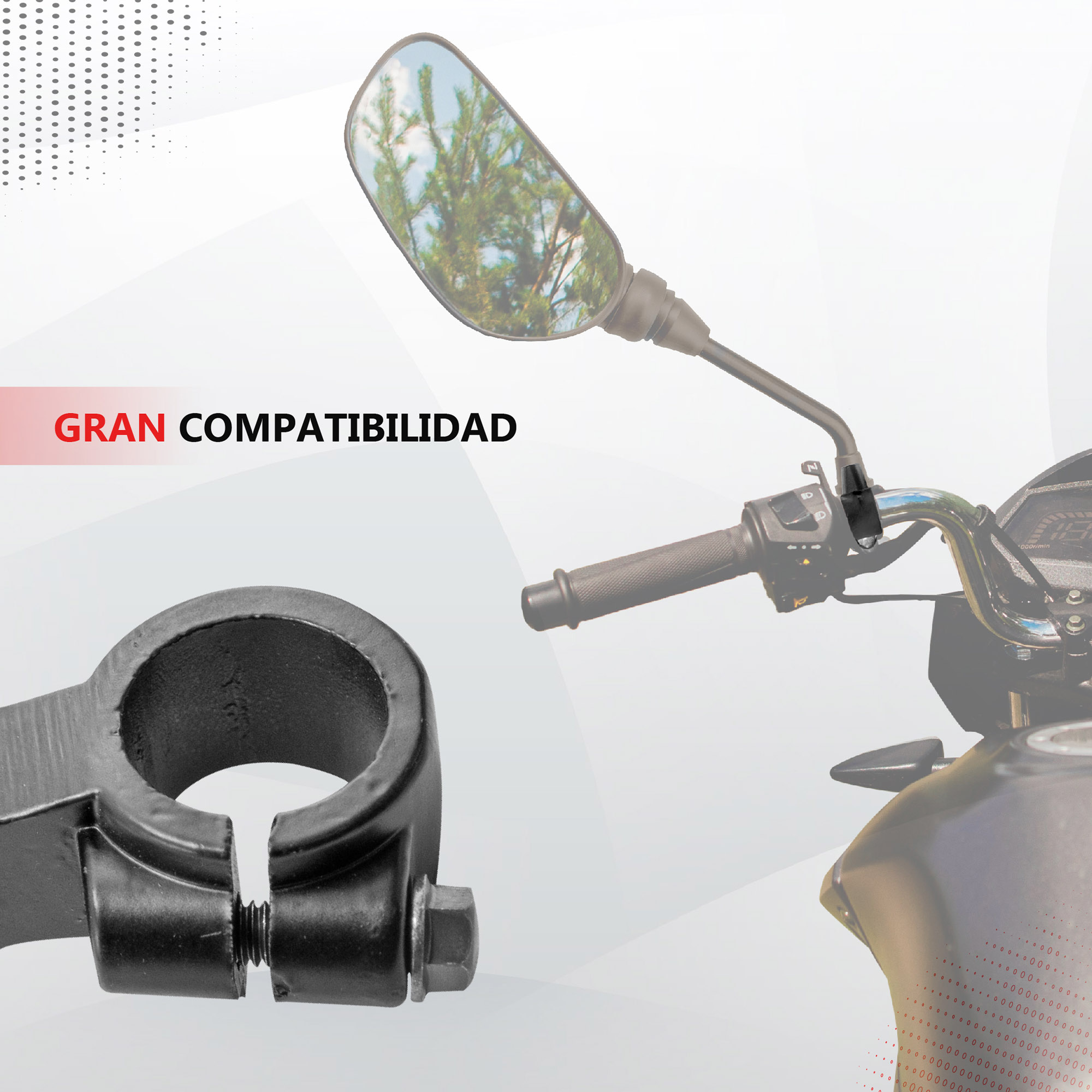 Bicimex Detalles Soporte Universal De Espejos Mm Para Motocicleta Kinlley