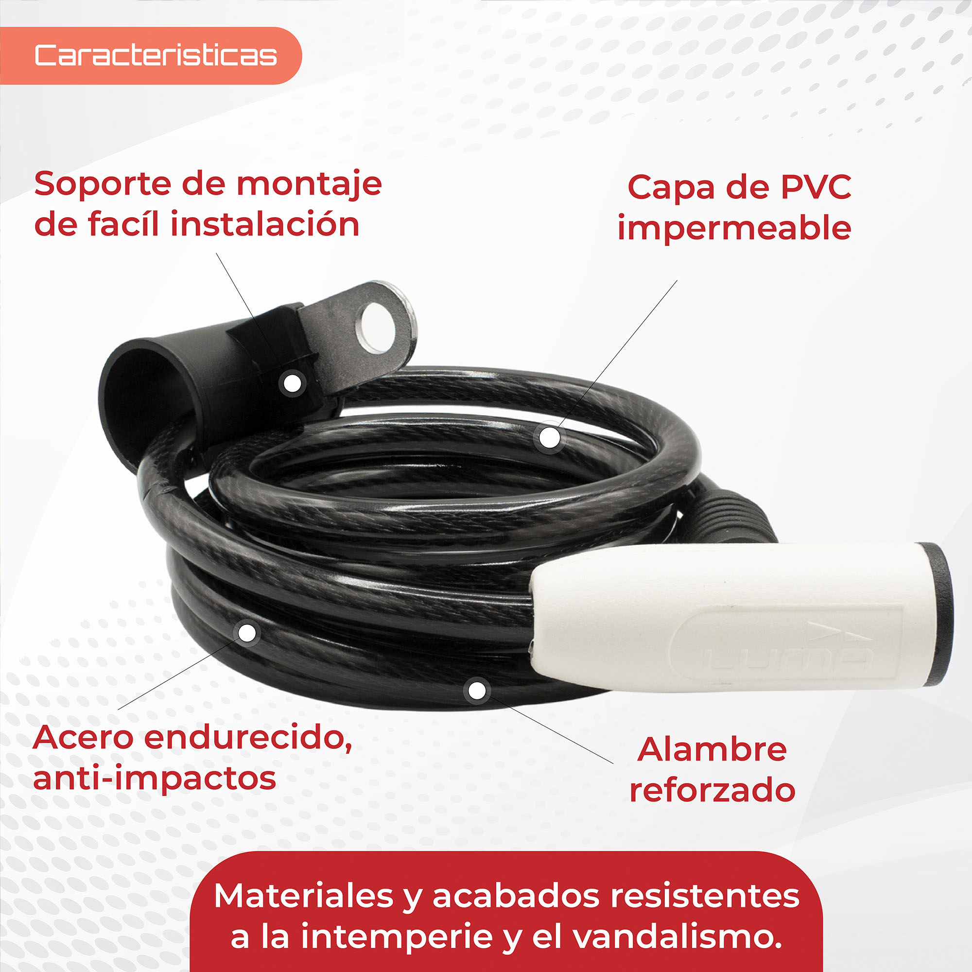 Bicimex Detalles Candado De Cable Para Bicicleta L Cm G Mm S