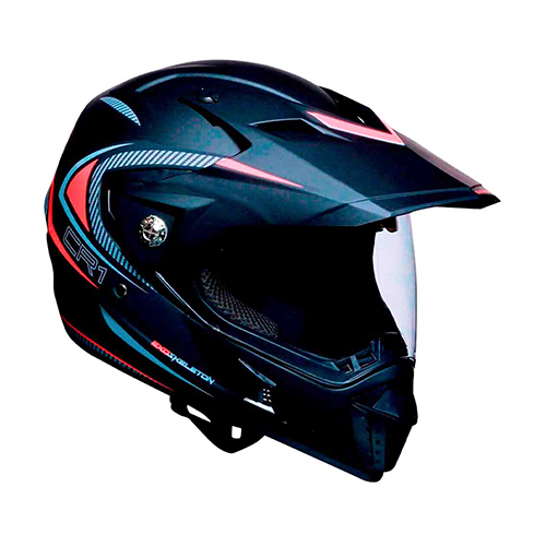 Motometa Detalles Casco Integral para motocicleta SH582-SP Monsty Negro  Matte/Gris Talla L