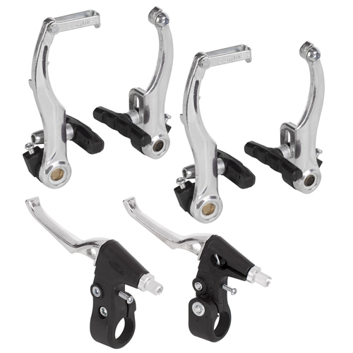 Ciclometa Detalles Palancas de freno para bicicleta de aluminio/PVC 3 dedos  SSY-17A S Shine