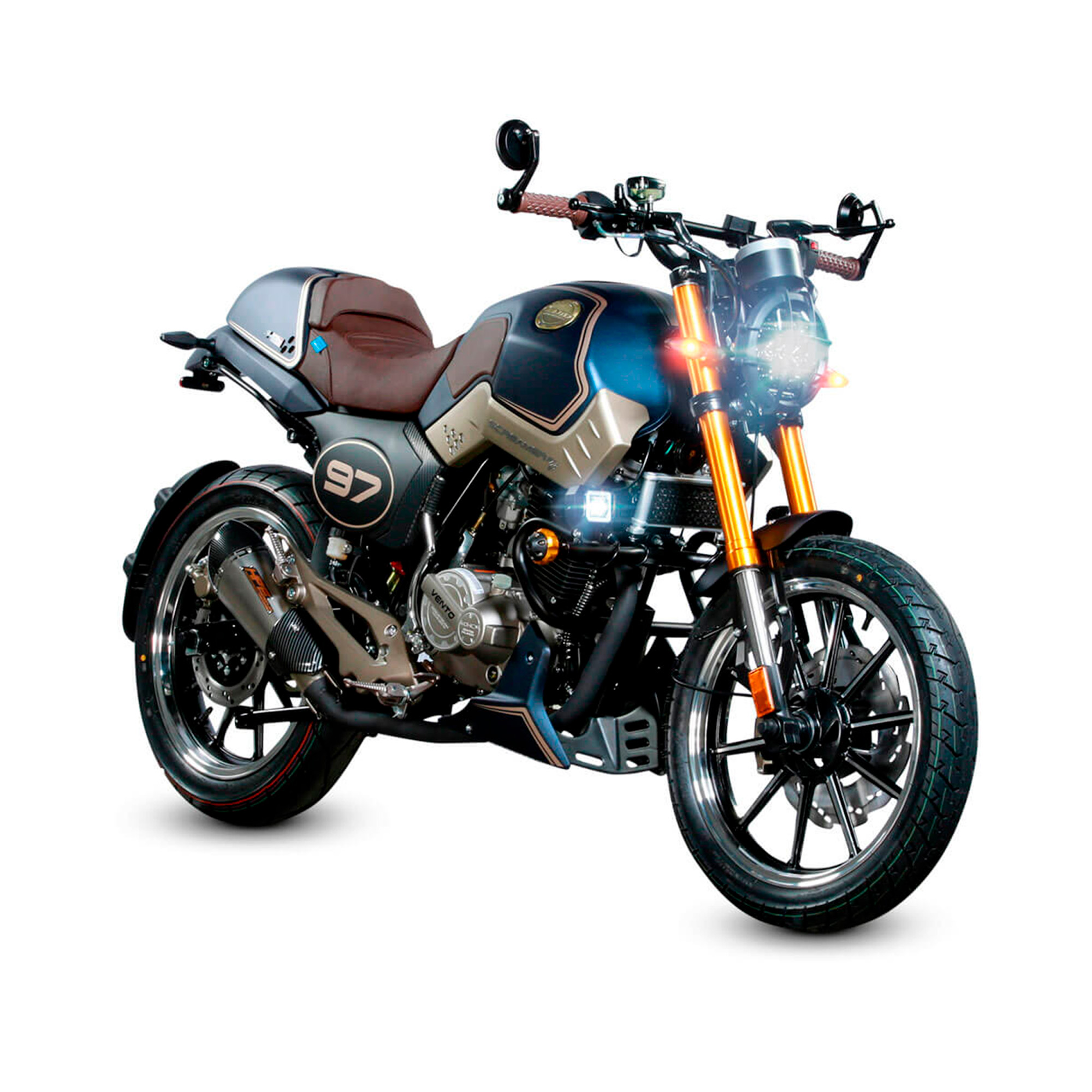 Bicimex Detalles Motocicleta Vento Screamer Sportiva 250 azul 2023