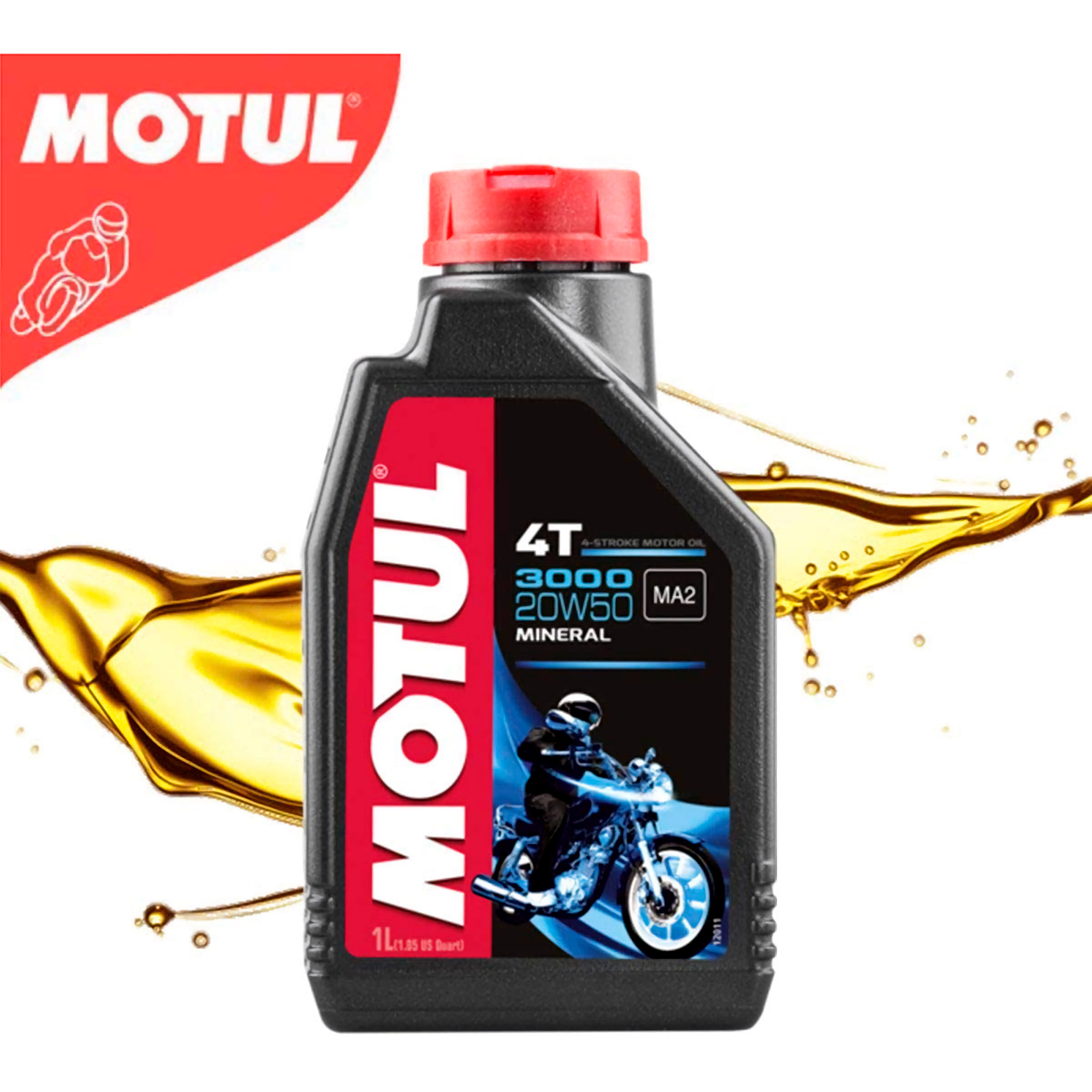Aceite para motocicleta 4T-1L 20w50 3000 mineral Motul_1