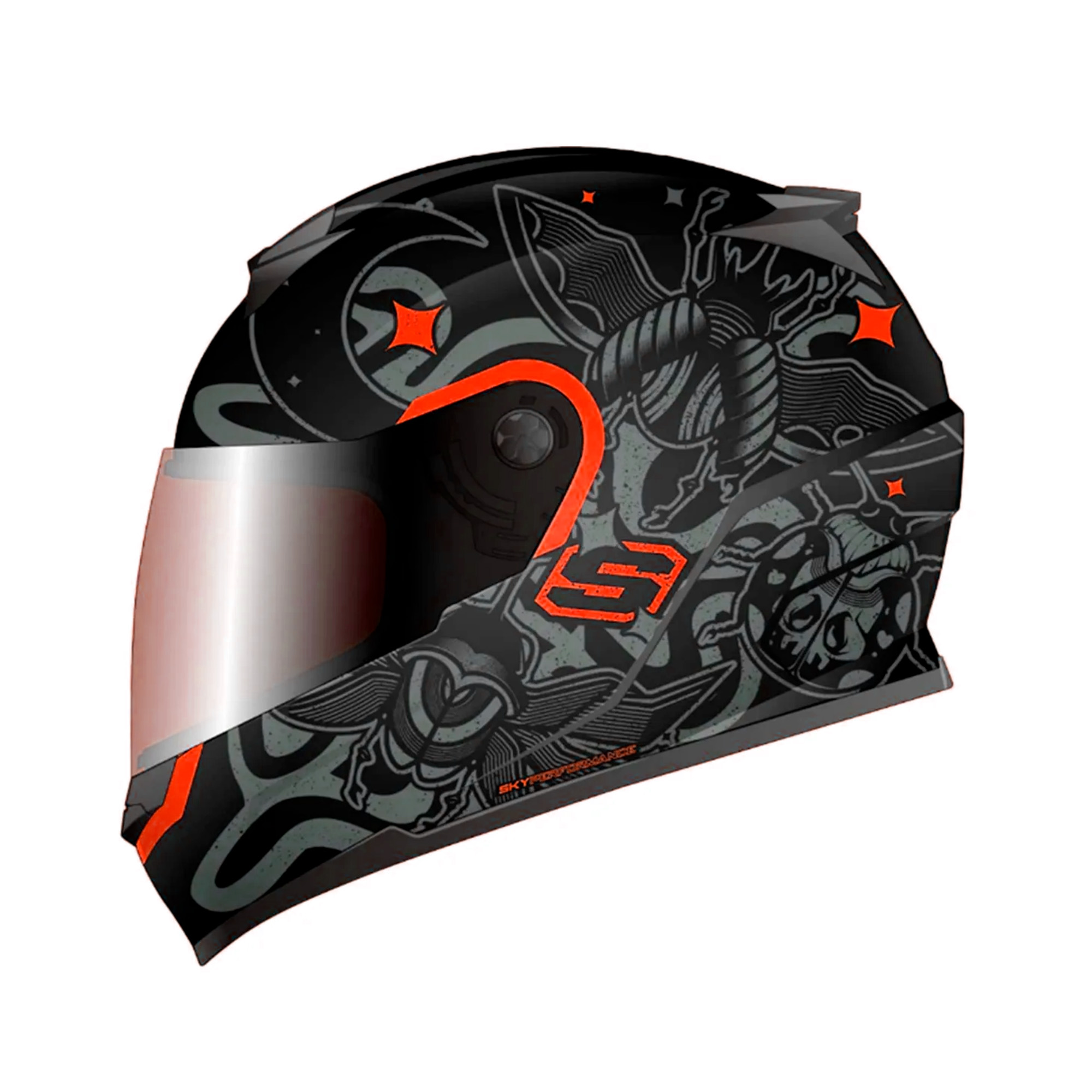 Casco shaft online naranja