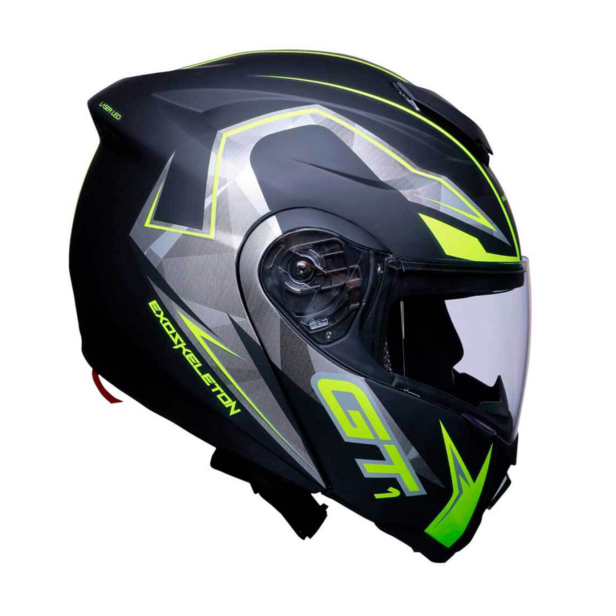 Bicimex Detalles Casco para motociclista talla M abatible con Bluetooth  Ventec exoskeleton Negro / Amarillo GT1 Vento