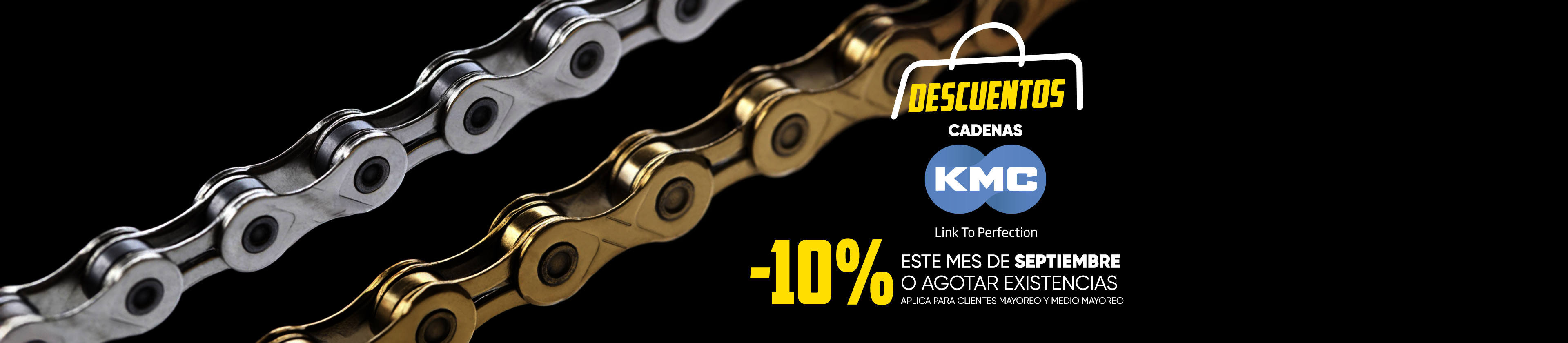 Cadenas KMC con 10% de descuento