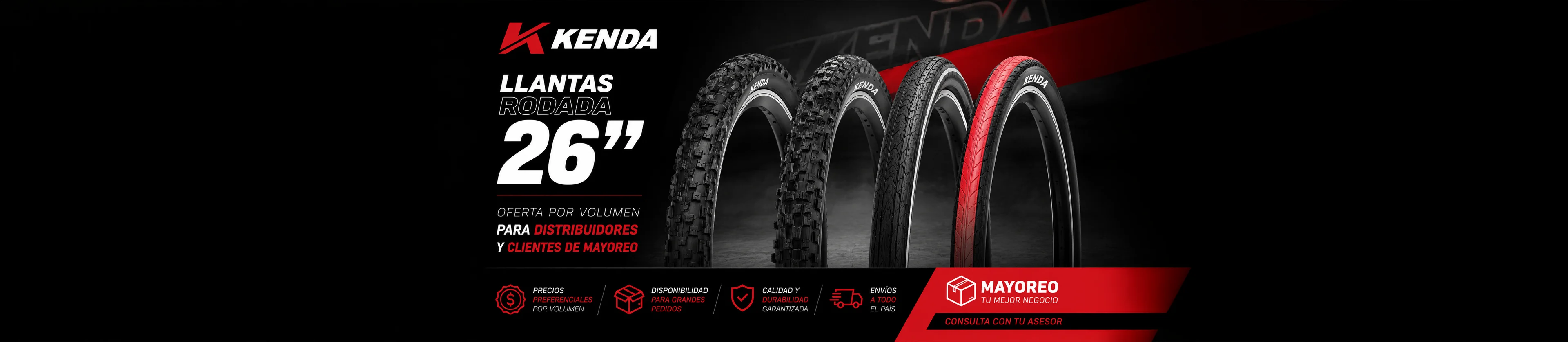 LLANTAS KENDA RODADA 26"